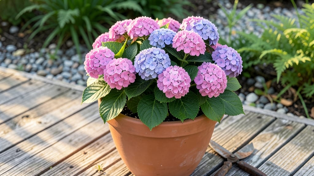Potted Pink Hydrangea: Fluffy Clouds of Bloom With Minimal Fuss