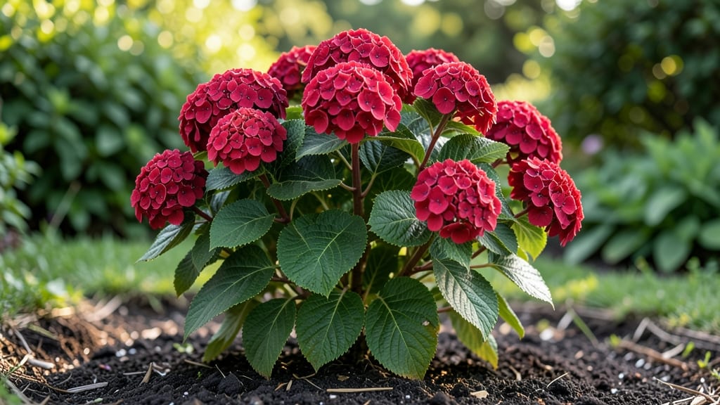 Hydrangea Grateful Red: Year-Round Color Magic With Minimal Pruning