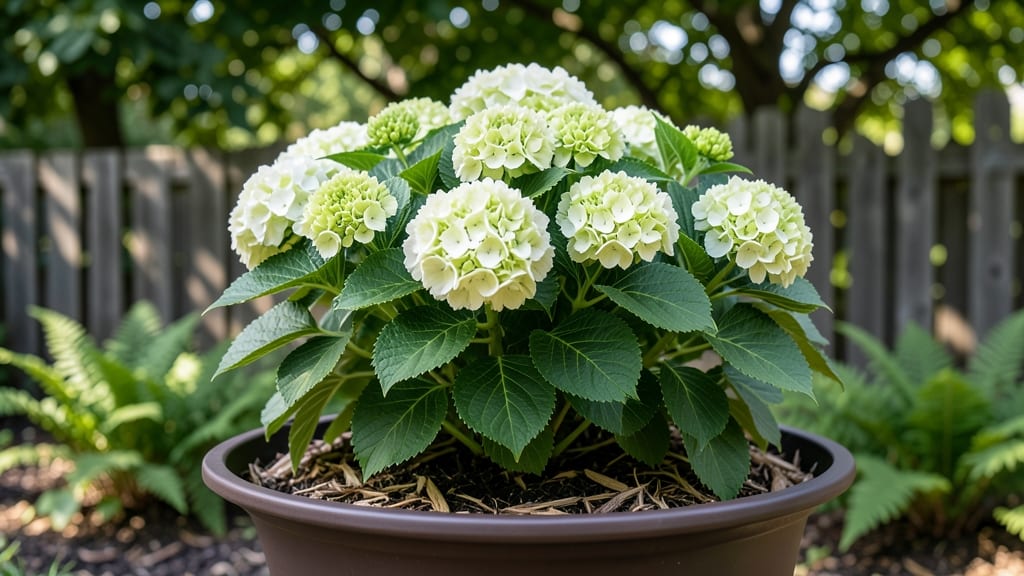 White Green Hydrangea Growing Guide: Pole-Trained Blooms in Small Spaces Without Crowding