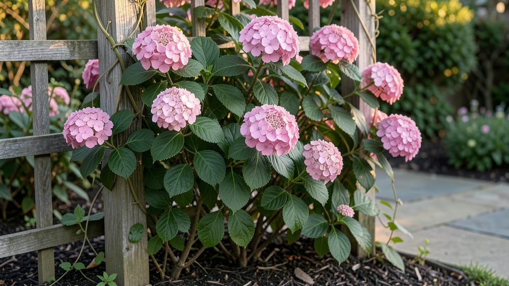 Japanese Climbing Hydrangea Pink: Pole-Trained Elegance for Vertical Gardens