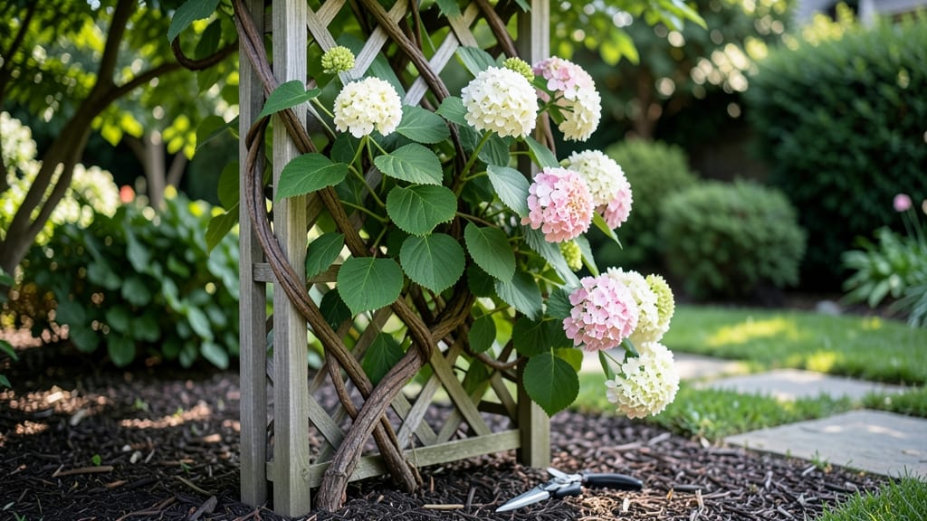 Hydrangea Climbing Petiolaris: Pole-Trained Vines for Year-Round Vertical Elegance