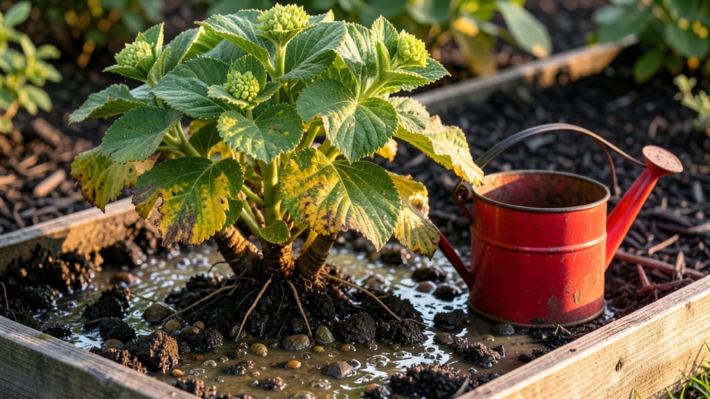Signs of Overwatered Hydrangea: Yellowing Leaves and Mushy Stems Revealed