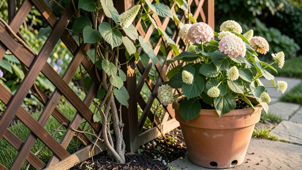 Climbing Hydrangeas in Pots: Vertical Elegance With Year-Round Blooms