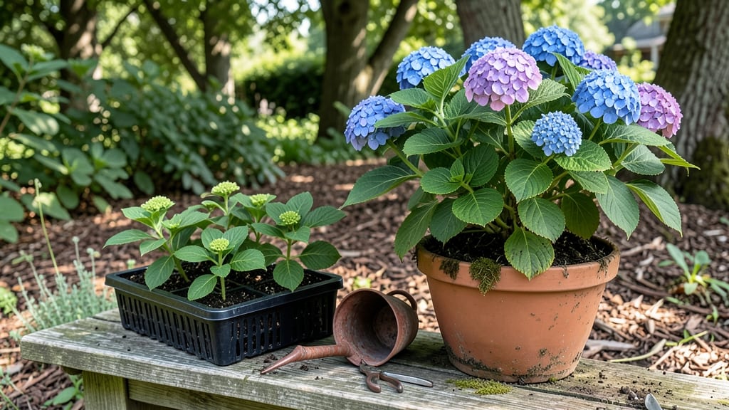 Hydrangea Seeds or Bulbs: Pole-Trained Blooms in Compact Gardens
