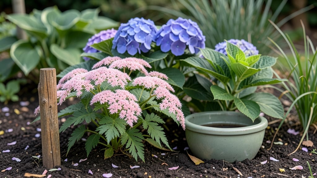 Astilbe And Hydrangea: Pole-Trained Beauty in Small Gardens