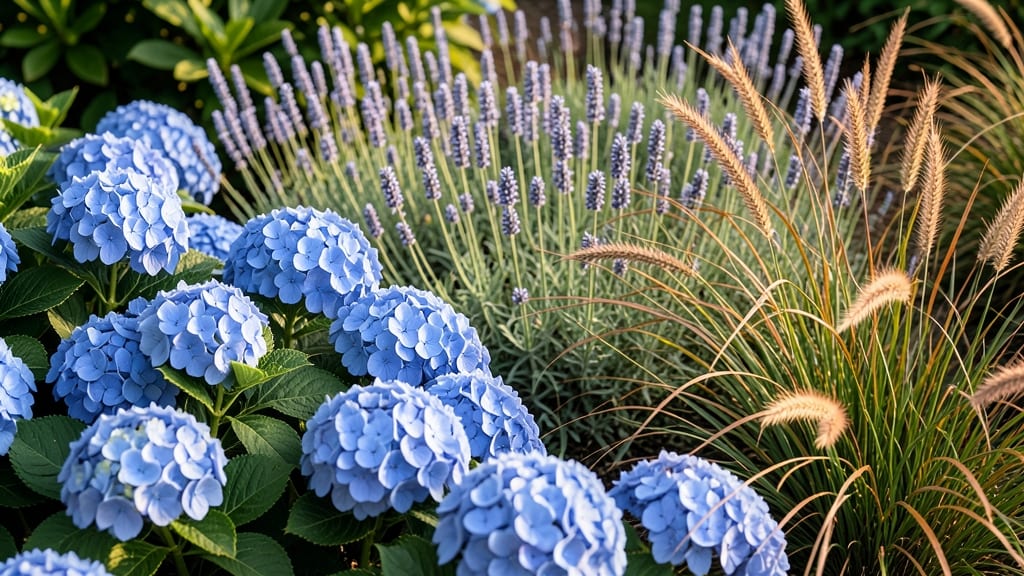 Layered Hydrangea Border with Perennials