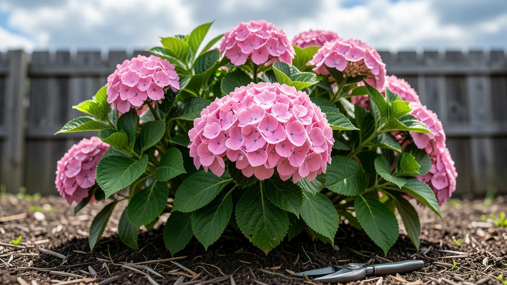 Endless Summer Hydrangea Pink: Pole-Trained Abundance in Containers Without Fuss
