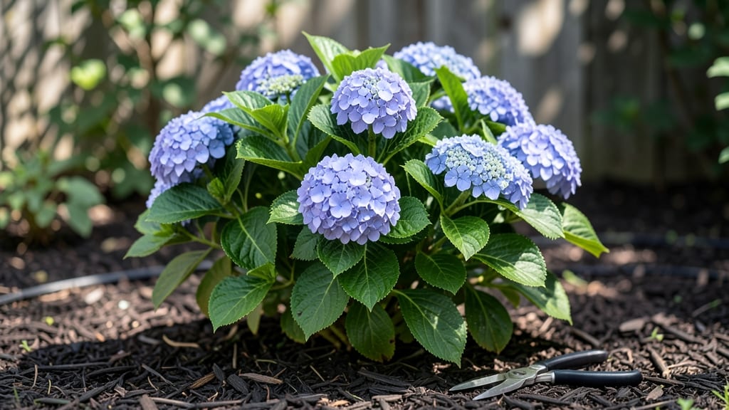 Dusty Blue Hydrangea: Pole-Trained Elegance in Containers Without Bitterness