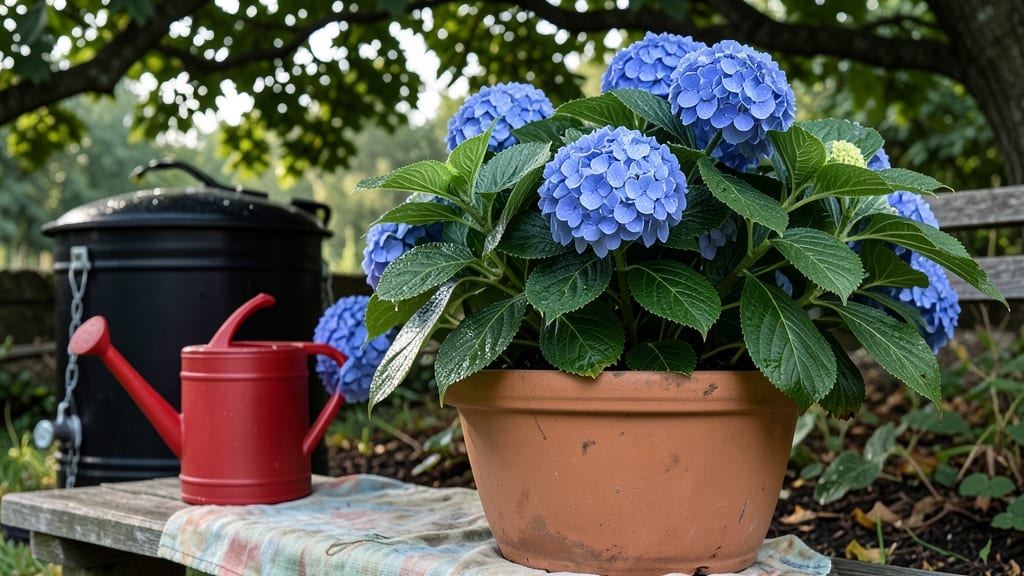 Hydrangeas Watered with Rainwater Will Maintain Vivid Blue Hues: Vivid Blue Blooms Without Fading
