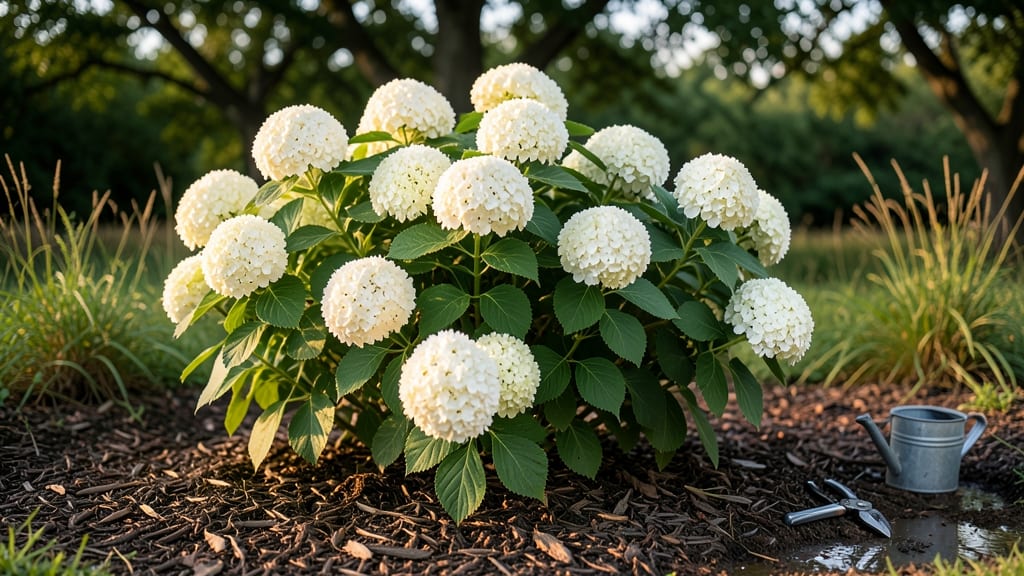 Hortensia Hydrangea Strong Annabelle Growing Guide: Pole-Trained Bloom Powerhouse for Year-Round Color