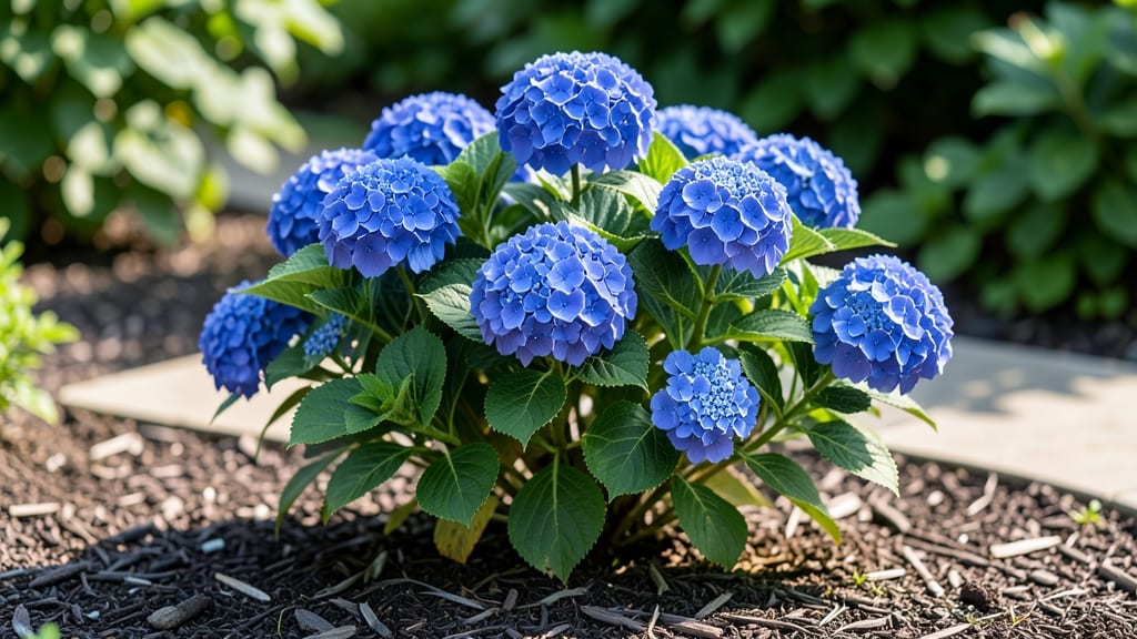 Dwarf Blue Hydrangea: Pole-Trained Blooms in Containers Without Bitterness