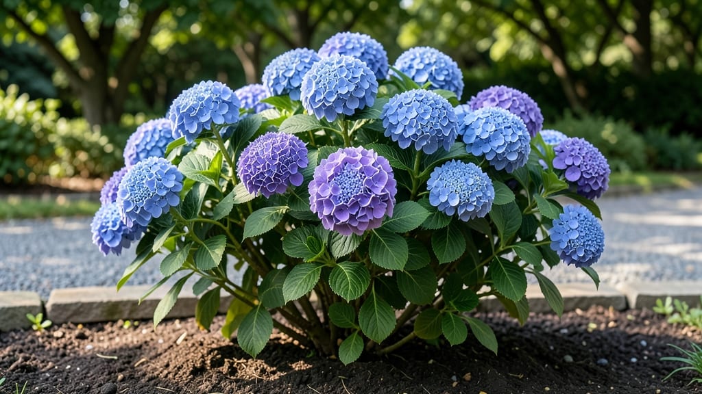 Martha's Vineyard Hydrangea: Pole-Trained Color Magic in Compact Spaces