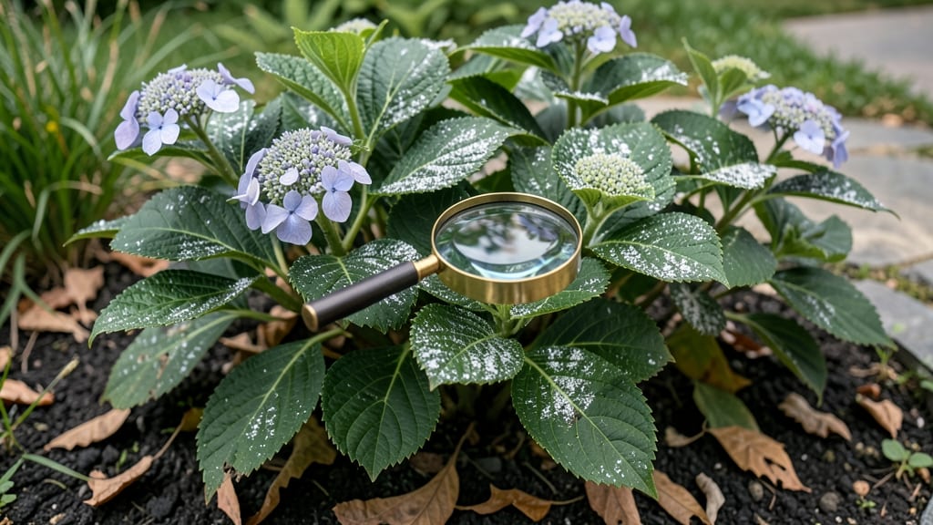 Flaky White Stuff On Hydrangea Leaves: Fungal Powdery Mildew Fix in 3 Steps