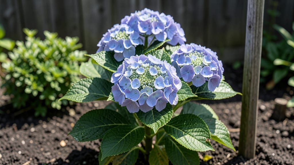 Big Leaf Hydrangea Size: Pole-Trained Giants in Compact Gardens