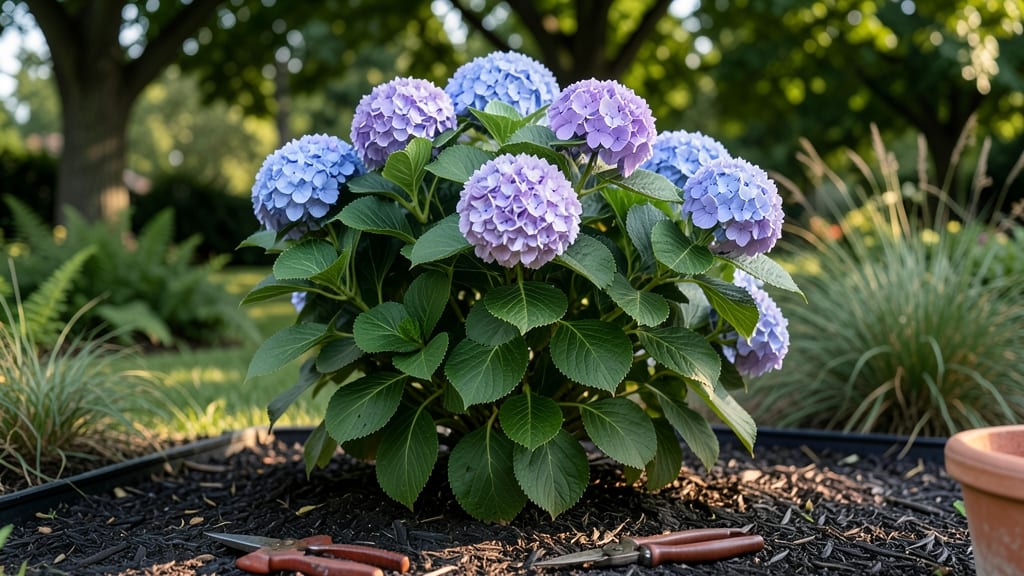 Bluebird Mountain Hydrangea Growing Guide: Pole-Trained Giants in Compact Gardens Without Bitterness