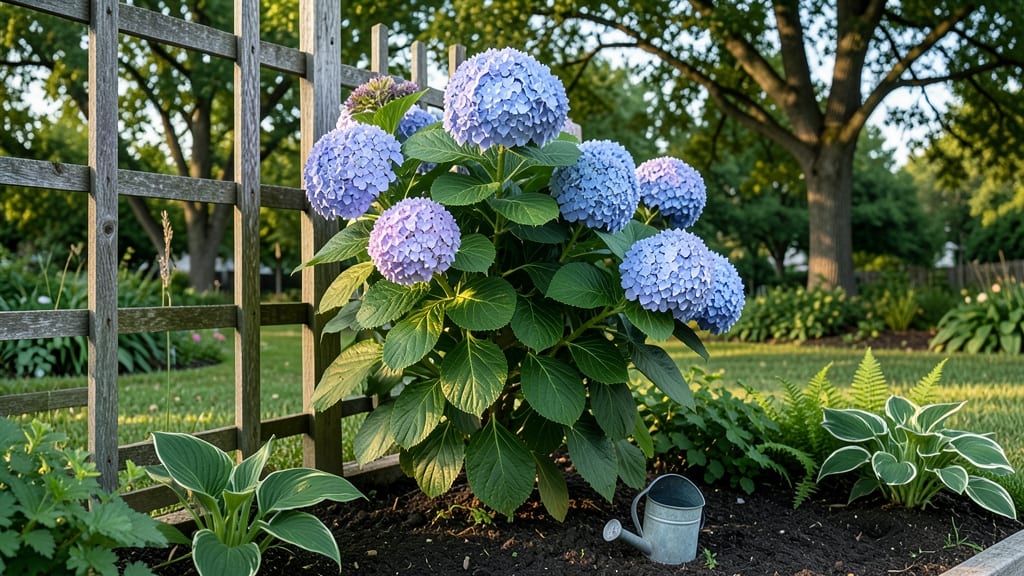 Wall of Hydrangeas: Vertical Privacy Screen With Year-Round Drama