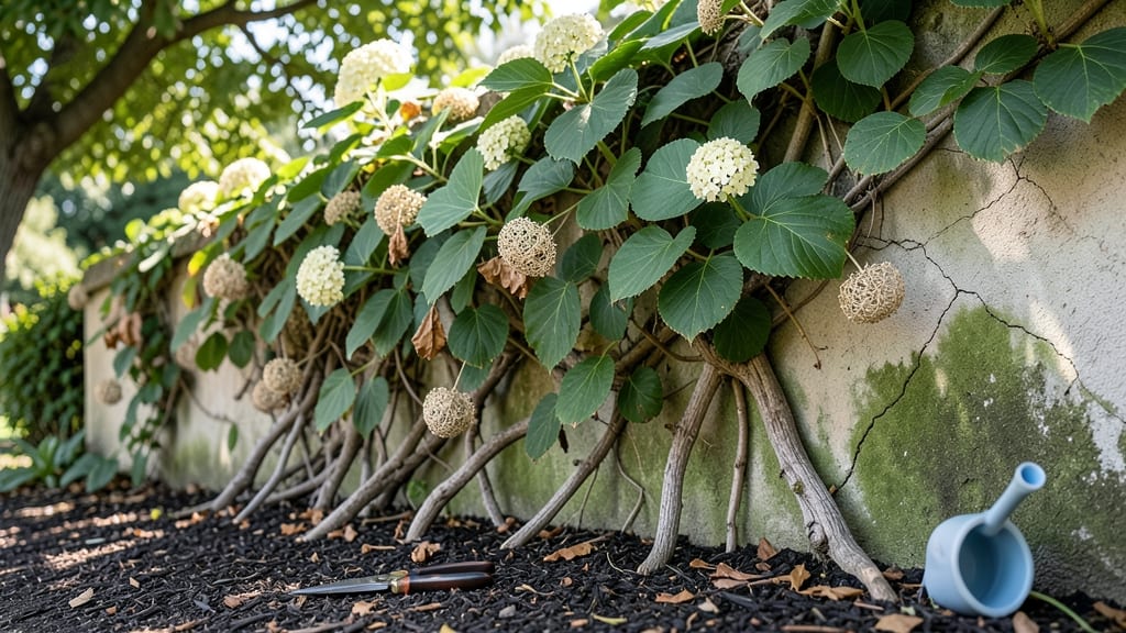 Evergreen Climbing Hydrangea: Year-Round Vertical Elegance With Minimal Pruning