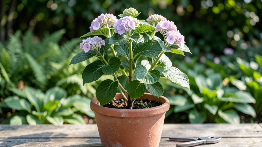 Hydrangea Bush Spring: Pole-Trained Color Blooms Year-Round