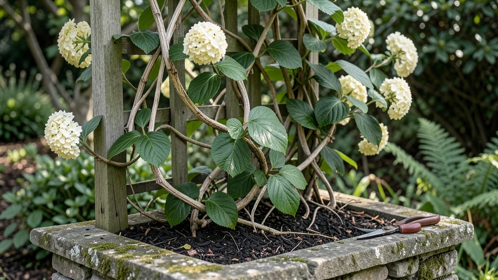 Hydrangea Seemannii Climbing Hydrangea: Vertical Lace Canopy for Fences and Arbors