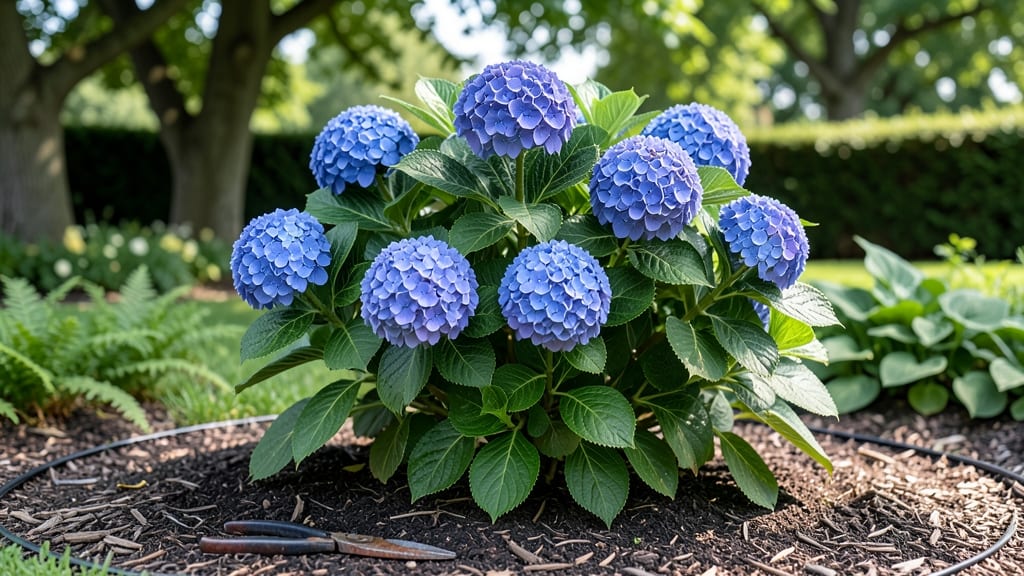 Monrovia Blue Enchantress Hydrangea: Pole-Trained Elegance in Compact Spaces