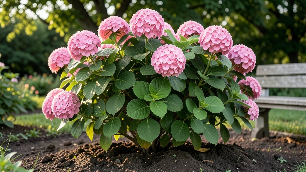 Garden State Bulb Hydrangea Pink Beauty Shrub: Year-Round Color With Minimal Pruning